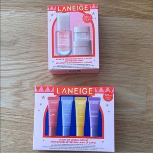 LANEIGE Mini Skincare and Lip Set with Pink and Blue Hues